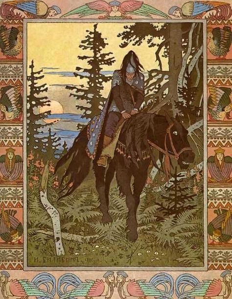 Ivan Bilibin - artist inspired by Russian fairy tales and Slavic folklore – Meet the Slavs Ivan Bilibin, Slavic Folklore, Fairytale Illustration, Baba Yaga, Art Et Illustration, Sketch Inspiration, Fairytale Art, Russian Art, Art And Illustration