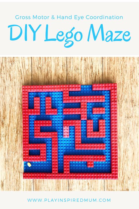 Lego Maze For Kids, Lego Maze, Fun Stem Activities, Lego Challenge, Diy Lego, Lego Club, Hand Eye Coordination, Lego Activities, Lego Games