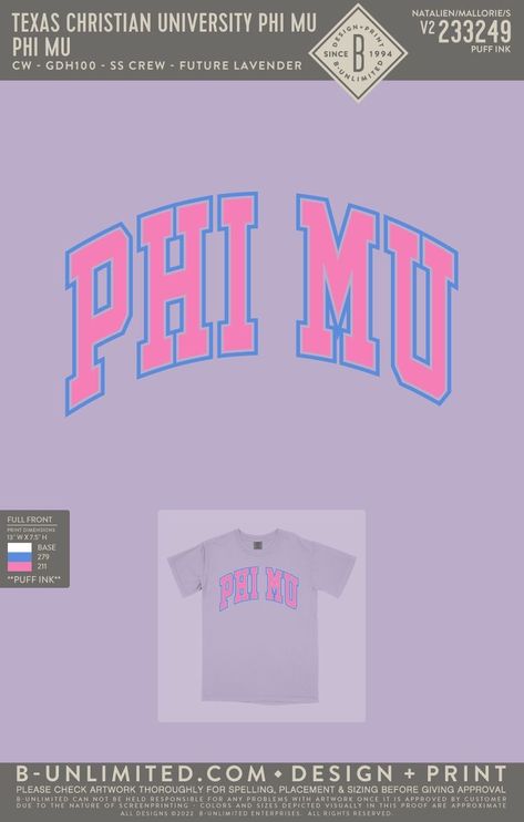 Chiomega, chi omega, sorority merch, sorority shirt, sorority, merch, T-shirt Graphics, chi omega graphic, chi omega canvas, chi omega shirt, sorority canvas, sorority merch ideas, sorority paddle ideas, sorority formal dress long, sorority pr, zeta, zeta merch, zeta pr, deegee, deegee pr Phi Mu Shirts Design, Greek Merch, Phi Mu Shirts, Sorority Themes, Prize Box, Sorority Tees, Sorority Events, Sorority Merch, Texas Christian University