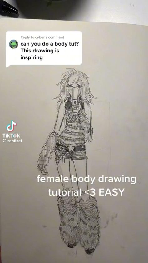 Creds : renlisel [#body #drawing #drawingtut #bodytut #tut ] Body Tut, To Be A Woman, Body Drawing Tutorial, Seni Dan Kraf, Minimalist Tattoos, Art Tools Drawing, Sketches Tutorial, Easy Drawings Sketches, Body Drawing