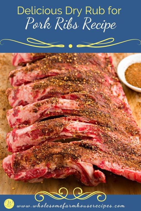 Delicious Dry Rub for Pork Ribs Recipe Pork Ribs Rub Recipe, Pork Ribs Rub, Dry Rub For Pork Ribs, Pork Rib Rub Recipe, Easy Pork Ribs, Dry Rub For Pork, Ribs Rub, Rub For Pork Ribs, Country Pork Ribs