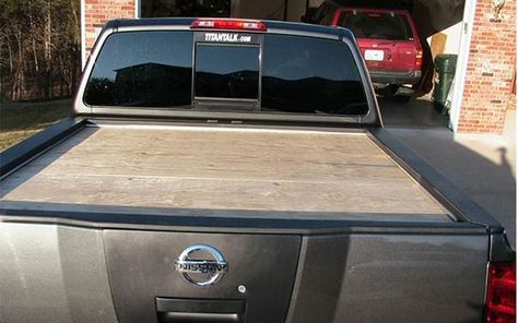 Wood Truck Bed, Bed Cover Ideas, Wood Truck Bedding, Pickup Truck Bed Covers, Truck Tonneau Covers, Diy Truck Bedding, Custom Truck Beds, Trailer Storage, Silverado Truck