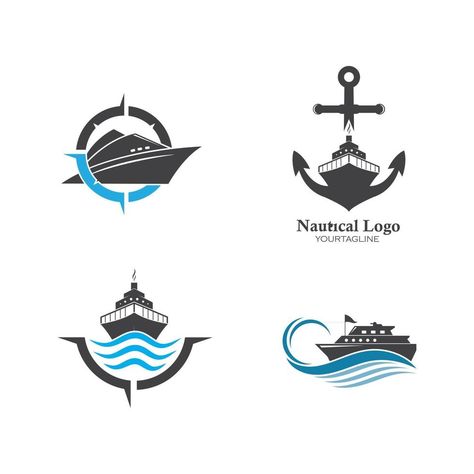 Sailing Ship Illustration, Boat Illustration Design, Cruise Ship Tattoo Ideas, Cruise Ship Tattoo, Marine Logo Design, Cruise Tattoo, Ship Logo Design, Sailor Logo, Sailing Tattoo