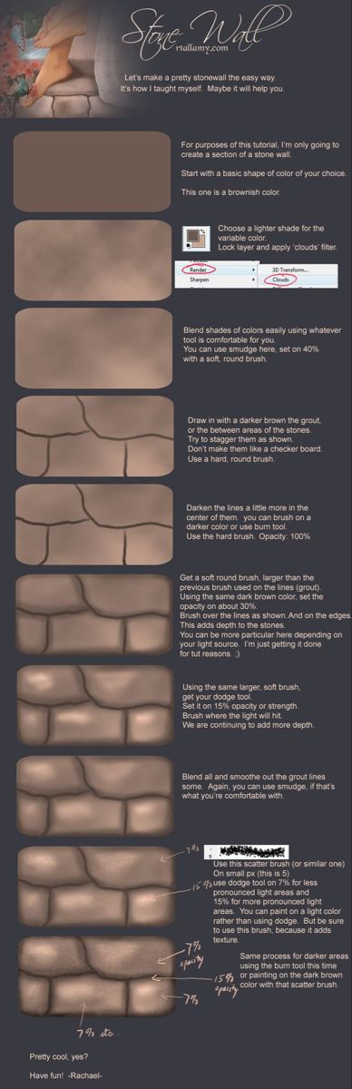 Stone Wall Drawing, Brick Wall Drawing, Drawing Bible, Colouring Tips, Digital Art Tips, Digital Art Software, Manga References, Procreate Ipad Tutorials, Artist Tutorials