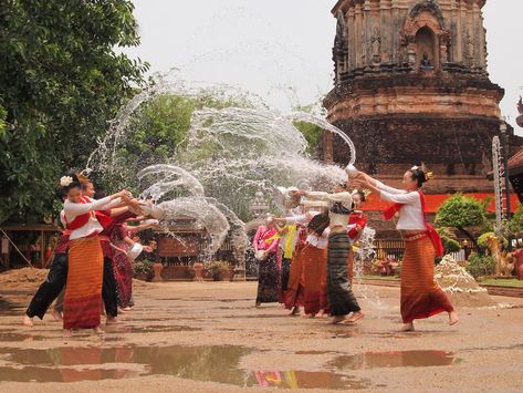 Thailand New Year, Lao New Year, Songkran Thailand, Thailand Festivals, New Years Traditions, Songkran Festival, Celebration Around The World, Thailand Holiday, Visit Thailand