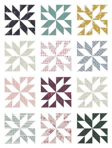 Triangle Quilt Pattern, Traditional Quilt Patterns, Eight Pointed Star, Amy Smart, Quilt Block Patterns Free, Classic Quilts, Half Square Triangle Quilts, Quilting Room, Pretty Quilt