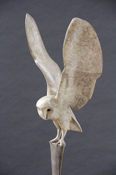 Bird Carving, Ceramic Owl, Breaking Dawn, Ceramic Animals, Bird Sculpture, Owl Art, Sculptures & Statues, Animal Sculptures, Bronze Sculpture