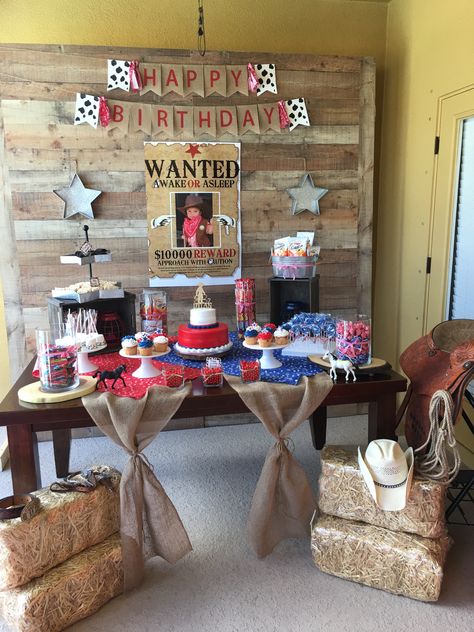 Rodeo Theme Dessert Table, Cowboy Candy Table, Rodeo Candy Table, My First Rodeo Dessert Table, First Rodeo Dessert Table, Western Candy Table Ideas, Cowboy Dessert Table, Rodeo Dessert Table, Western Dessert Table