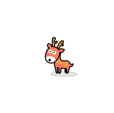 Reindeer Basic Drawing For Kids, Cute Small Drawings, Fairy Paintings, Cute Puns, Drawings Of Friends, Small Drawings, Happy Paintings, Cute Cat Gif, Cartoon Stickers