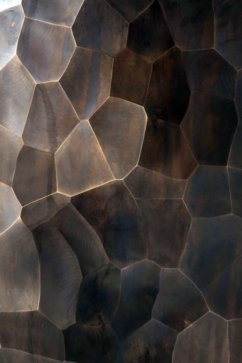 Brown | David Wiseman Le Manoosh, Texture Metal, Texture Inspiration, Material Textures, Metal Surface, 3d Texture, Metal Texture, Hammered Metal, Materials And Textures