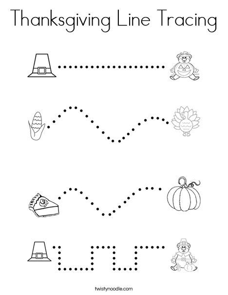 Thanksgiving Line Tracing Coloring Page - Twisty Noodle Thanksgiving Prewriting Worksheets, Thanksgiving Worksheets Preschool, Thanksgiving Lesson Plans, November Preschool, Line Tracing Worksheets, Thanksgiving Activities Preschool, Thanksgiving Lessons, Preschool Thanksgiving, Thanksgiving Worksheets