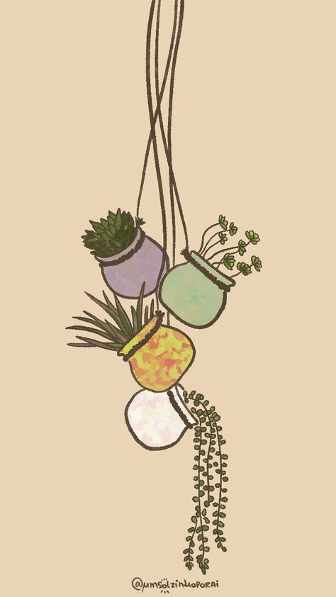 How To Draw Hanging Plants, Money Plant Drawing, Telephone Pole, Plant Doodle, Floral Bedroom, Doodle Inspiration, Flowery Wallpaper, Plant Covers, Wall Drawing