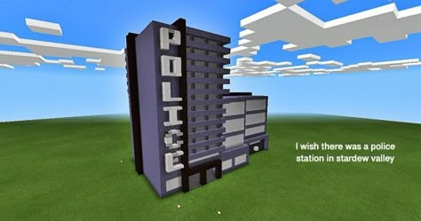 Minecraft police station Minecraft Petrol Station, Minecraft Police Station Ideas, Minecraft Police Station, Minecraft Checklist, Minecraft Shop, Minecraft Modern City, Minecraft Shops, Minecraft City Buildings, Minecraft Modern