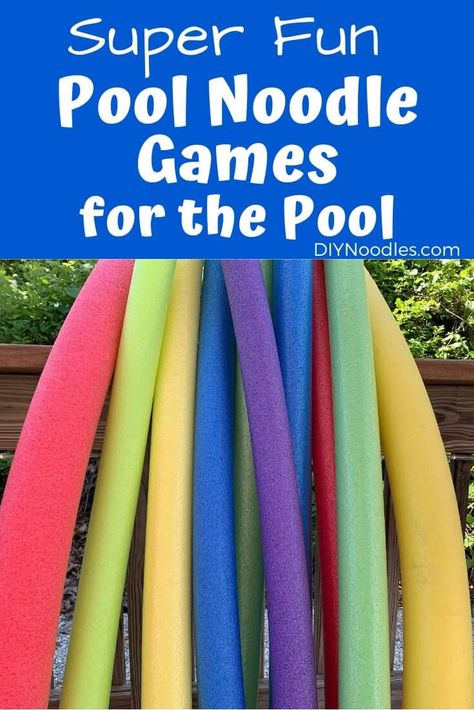 Pool Party Games using pool noodles will be a hit with guests or just a ton of fun for your family! Swimming pool games that entertain and are a blast to play! Pool Olympic Games, Fun Pool Games For Kids, Pool Party Activities For Kids, Swimming Activities For Kids, Kids Pool Party Games, Fun Games To Play In The Pool, Pool Competition Games, Fun Pool Games For 2 People, Pool Party Activities For Teens