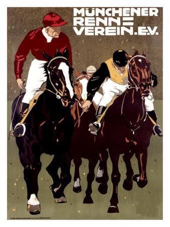 #Hohlwein Munchen Racing Club (c.1930) #boss Ludwig Hohlwein, Aesthetic Posters, Horse Posters, Horse Illustration, Equestrian Art, Racing Posters, Equine Art, Poster Retro, Poster Vintage