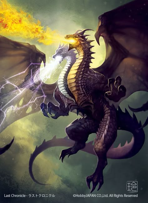 Two Head Dragon - Last Chronicle by raqmo on DeviantArt A Dragon, Deviantart