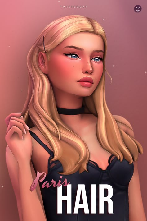 Paris Hair | TwistedCat on Patreon Sims 4 Cas Cc Hair, Maxis Match Hair Patreon, Sims Trouble Hair, Twistedcat Cc, Sims 4 Maxis Match Hair Patreon, Twistedcatcc Sims 4, Sims 4 Cc Maxis Match Eyes, Sims 4 Cc Maxis Match Hair Female, Maxis Match Sims 4 Cc Patreon