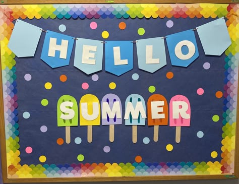 June Bulletin Boards, June Bulletin Board Ideas, June Bulletin Board, Summer Bulletin Board Ideas, Daycare Bulletin Boards, Toddler Bulletin Boards, Summer Bulletin Board, Excited For Summer, Summer Bulletin Boards