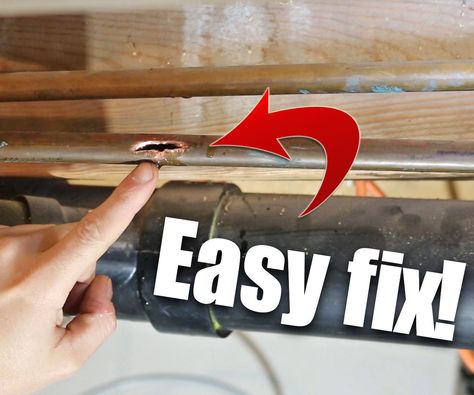 The EASIEST Way to Repair a Copper Pipe! Copper Pipe Ideas, Exposed Copper Plumbing, Copper Pipes, Copper To Pex Plumbing, Copper Tube Lighting Pipe Lamp, Gas Pipe, Handyman Projects, Pipe Repair, Brass Pipe