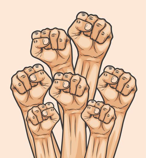 Freedom Drawing, Clenched Fist, Vector Hand, Premium Vector, African American, Vault Boy, How To Draw Hands