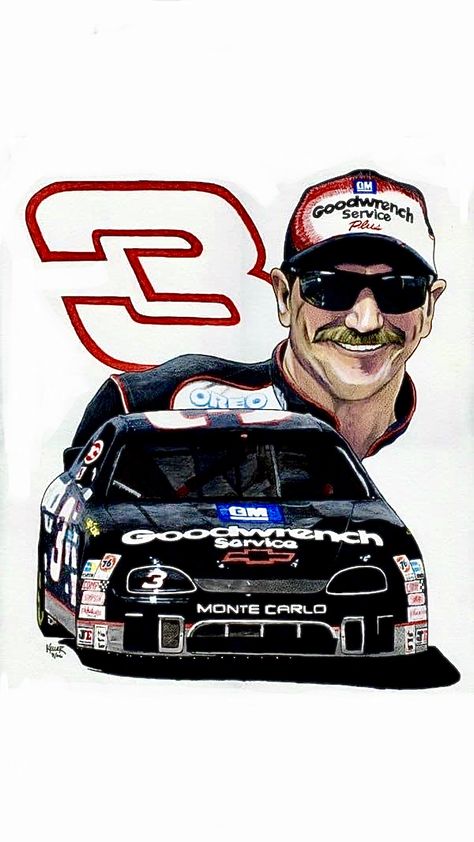 Dale Earnhardt Wallpaper, Nascar Pictures, Car Drawing Pencil, Tony Stewart Racing, Nascar Cars, Old School Cartoons, Dragon Ball Super Artwork, True American, Kevin Harvick