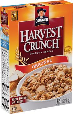 Quaker Cereal, Toaster Strudel, Banana Granola, Crunch Cereal, Oats Quaker, Granola Cereal, Waffle Mix, Banana Oats, Hazelnut Spread