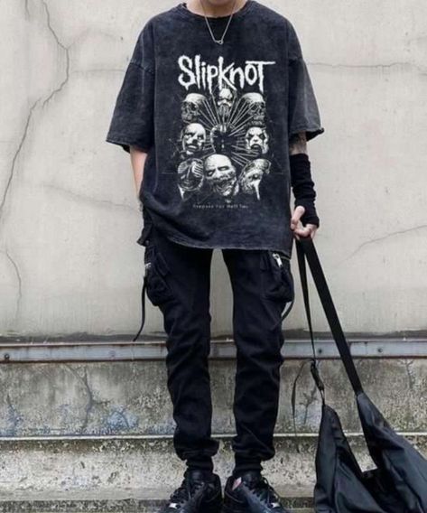 Mens Dark Clothing Styles, Dark Grunge Aesthetic Outfits Male, Modern Emo Outfits Men, Plus Size Goth Outfits Men, Mens Clothing Styles Alternative, Baggy T Shirt Outfit Men, Men's Alternative Fashion, Emo Outfit Ideas Men, Alt Clothing Men