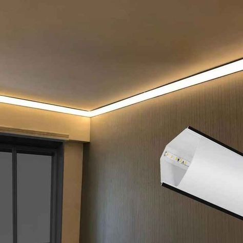 Main illumination Led linear light Aluminum channel Corner Lighting, Led Profile, Linear Light, Linear Lighting, Led Strip, Big Size, Led Lights, Opal, Ceiling Lights