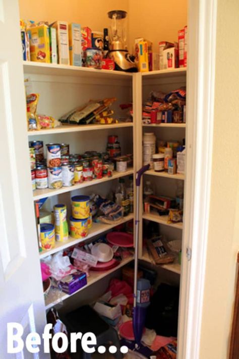 Before & After: A Pantry With A Twist | Kitchn Beadboard Pantry, Diy Pantry Makeover, Lazy Susan Pantry, Pantry Closet Organization, Pantry Redo, Diy Lazy Susan, Organization Hacks Diy, Pantry Room, Organized Pantry