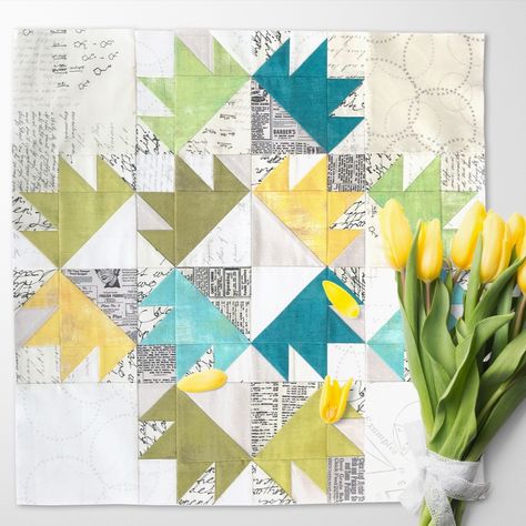 Blockheads 2018 — New Blog — Zen Chic - modern fabrics and quilt patterns Moda Blockheads, Millefiori Quilts, Black And White Quilts, Chic Quilts, Homemade Quilts, Come Closer, Modern Fabrics, Classic Quilts, Geometric Quilt