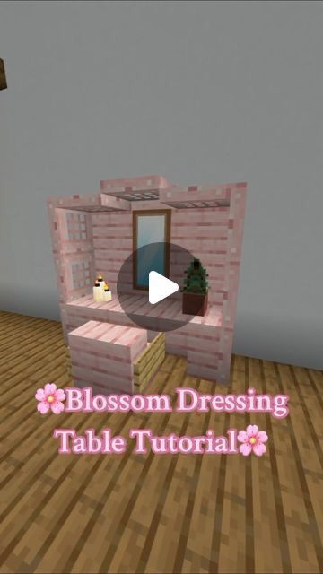 Table In Minecraft Ideas, Minecraft Furniture Ideas Modern, Cute Decorations Minecraft, Minecraft Dressing Room, Pink Houses In Minecraft, How To Make A Table In Minecraft, Minecraft Crafting Table Ideas, Kitchen Table Minecraft, Minecraft Bed Tutorial