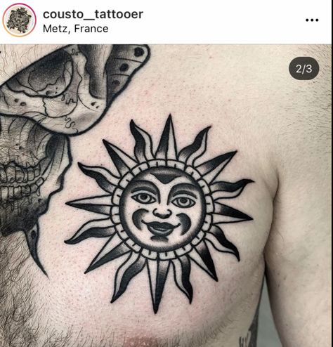 American Trad Sun Tattoo, Old School Sun Tattoo, Sun Traditional Tattoo, American Traditional Sun Tattoo, Spit Shading, Traditional Sun Tattoo, Leg Tats, Traditional Tattoo Flash Art, Traditional Tattoo Old School