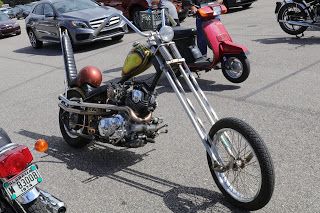 OldMotoDude: Yamaha Virago Chopper at the 2019 Barber Vintage M... Virago Chopper, Motorcycle Festival, Yamaha Bobber, Triumph Chopper, Sportster Chopper, Yamaha Virago, Softail Custom, Bobber Custom, Super Cub