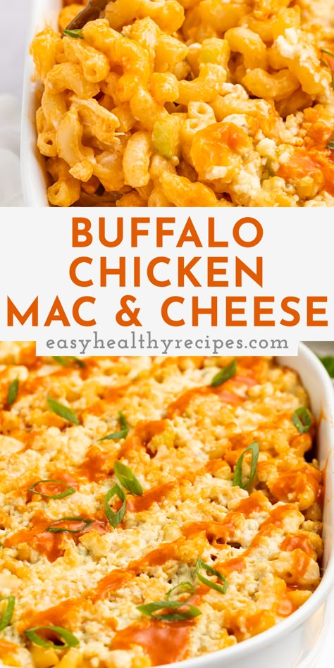 Something Quick To Cook, Buffalo Chicken Mac And Cheese With Popcorn Chicken, Keto Buffalo Chicken Mac And Cheese, Homemade Buffalo Mac And Cheese Recipe, Buffalo Style Recipes, Buffalo Cheese Sauce, Buffalo Chicken Mac And Cheese Easy, Homemade Chicken Mac And Cheese, Buffalo Chicken Max And Cheese