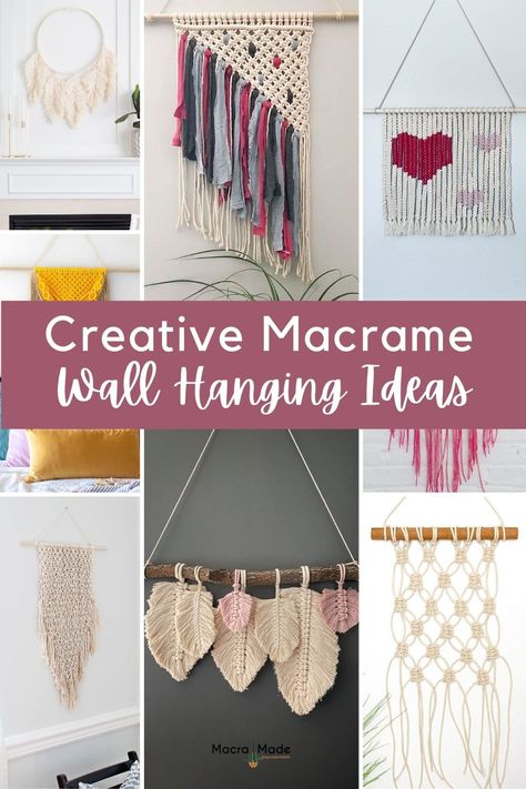 Beginner Macrame Projects Tutorial, Simple Macrame Wall Hanging Diy, Small Macrame Wall Hanging Tutorial, Macrame Projects Free Pattern, Macrame Small Projects, Diy Macrame Wall Hanging Beginner, Dream Catcher Step By Step, Macrame Wall Hanging Pattern Free, Creative Macrame