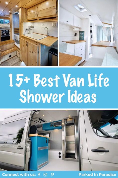 I am going to use some of these camper van bathroom design ideas when I start #vanlife. Great tips for adding a toilet and shower to a tiny bathroom. Shower And Bathroom Ideas, Camper Van Bathroom, Van Conversion Shower, Van Conversion Bathroom, Toilet Shower Combo, Van Bathroom, Camper Van Shower, Hidden Shower, Diy Camper Van