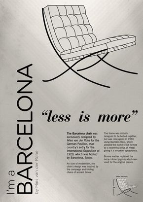 sterling-ratio: Less is more. Art as unique object and finished work authenticated by artist and validated by agreed upon standards. Barcelona Chairs, Industrial Chair, Iconic Chairs, Ludwig Mies Van Der Rohe, Iconic Furniture, Bauhaus Design, Van Der Rohe, Tamarindo, Mies Van Der Rohe