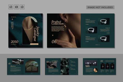 Square Jewelry Catalogue, Print Templates ft. lookbook & brochure - Envato Elements Catalog Design Layout, Jewelry Portfolio, Short Mehndi Design, Catalogue Design, Square Brochures, Jewelry Magazine, Square Jewelry, Jewelry Catalog, Fashion Portfolio