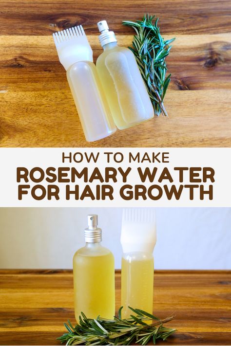 This homemade rosemary water recipe can be used on all hair types and may help with hair loss, dry hair, and improve scalp health. Diy Rosemary Hair Spray, Diy Hair Tonic For Hair Growth, Rosemary Water For Hair Growth Recipe, Remedies For Dry Hair, Rosemary Water For Hair Growth, Rosemary Water For Hair, Hair Rinse Recipe, Homemade Hair Oil, Rosemary Hair Growth