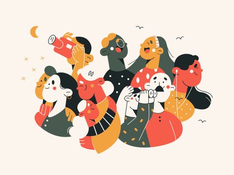 Illustrated for Keepsake by Olga Semklo on Dribbble Parenting Illustration, 캐릭터 드로잉, Business Illustration, People Illustration, Flash Art, Flat Illustration, Fun At Work, Illustration Character Design, Editorial Illustration