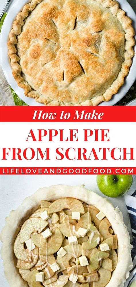 Making Apple Pies To Freeze, Apple Pie Dough Recipe, Diy Apple Pie, Classic Apple Pie Recipe, Old Fashioned Apple Pie, Apple Pie From Scratch, Apple Pie Recipe Homemade, Pie From Scratch, Baking Pies