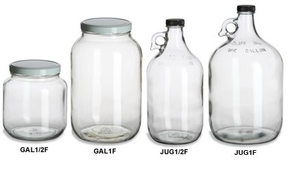 all the jars and bottle you could think of, on the cheap! Homemade Juices, Milk Jars, Big Jars, Pantry Jars, Gallon Jars, Doll Storage, Big Jar, Big Bottle, Glass Jug