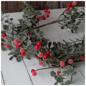 Christmas Floral, Wreaths & Garlands - Christmas Decorations | Hobby Lobby Cranberries Decor, Holly Garland, Winter Wonderland Theme, Berry Garland, Christmas Floral Arrangements, Twig Wreath, Floral Wreaths, Wreaths & Garlands, Christmas Flowers