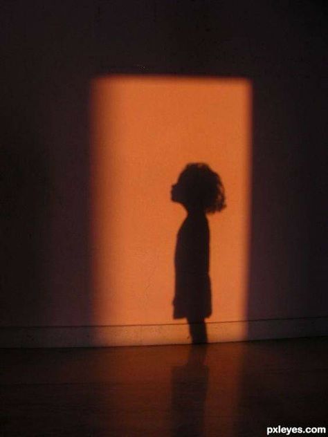 Shadow Control Power, Acceptance Pictures, Orange Shadow, Child Aesthetic, Light And Shadow Photography, Shadow Light, Psalm 121, Silhouette Photography, Shadow Photography