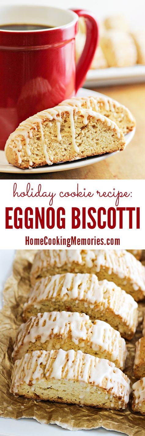 'Tis the season for this delicious Eggnog Biscotti recipe! A crispy holiday cookie recipe that's great for pairing with a cup of coffee, tea, or hot chocolate. Eggnog Biscotti Recipe, Eggnog Biscotti, Cookies Italian, Biscotti Recipes, Christmas People, Italian Cookie, Rum Extract, Biscotti Cookies, Brownie Desserts