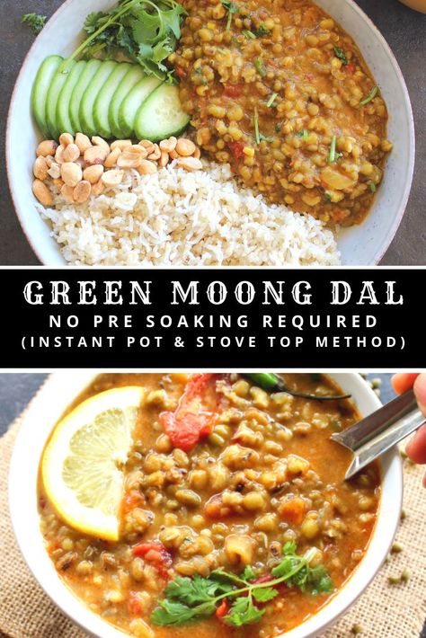 Gluten Free Lentil Soup, Moong Beans Recipe, Green Moong Dal Recipe, Indian Beans Recipe, Indian Dal Recipe, Green Lentil Soup, Moong Dal Recipe, Indian Dal, Instant Pot Vegan