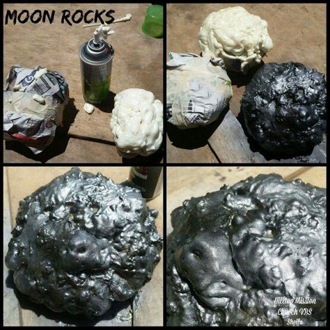 Diy Outerspace Decor, Space Theme Prom Ideas, Outer Space Float Ideas, Out Of This World Float Ideas, Space Decor Diy, Moon Rocks, Outer Space Decoration, Space Props, Vbs Space