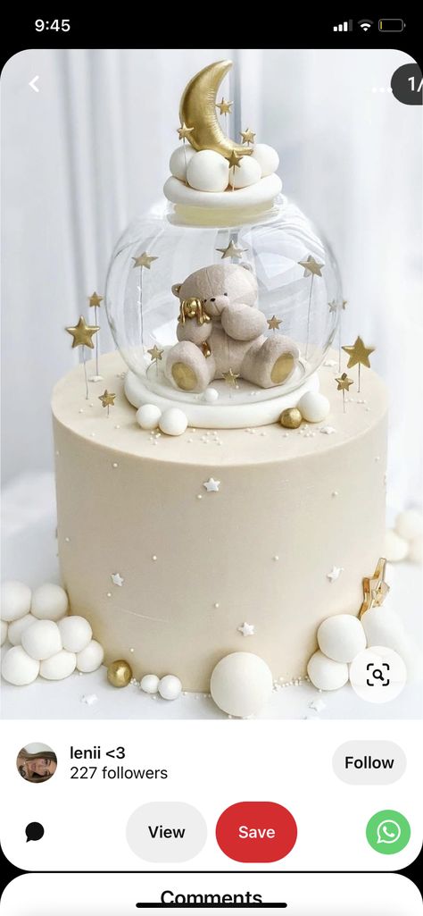 Snow Globe Cake, Globe Cake, Teddy Bear Cake, Bear Cake, Cupcake Designs, Cool Birthday Cakes, Birthday Cake Ideas, Snow Globe, Glass Globe