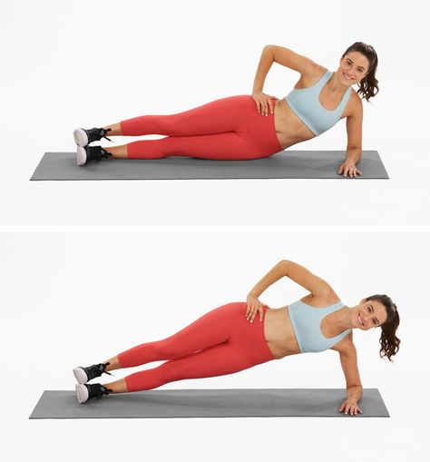 hip workouts exercises | side lying hip raise Hip Workouts, Side Hip Raises, Rid Belly Fat, Bigger Hips Workout, Workout Instructions, Hip Raises, Squats And Lunges, Hip Lifts, Hip Workout