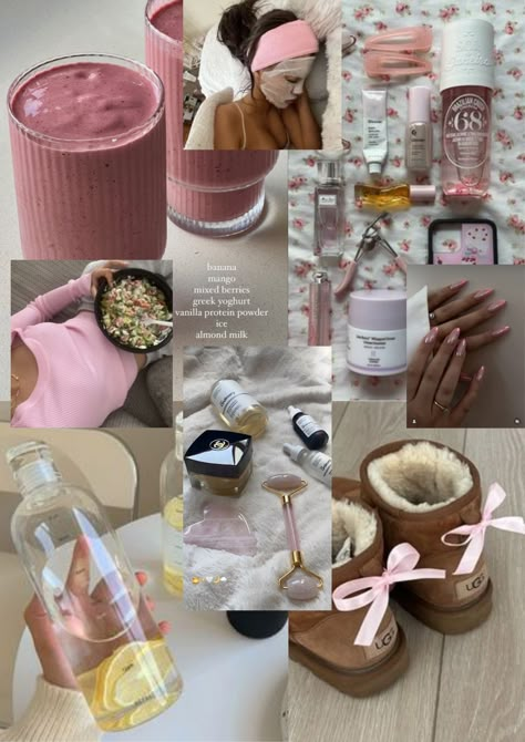 Pink Vanilla Girl Aesthetic, Girly Habits, It Girl Aesthetic Pink, Pink Vanilla Girl, Girly Stuff Aesthetic, Pink That Girl Aesthetic, That Girl Aesthetic Pink, Pink Clean Girl Aesthetic, Pink Clean Girl